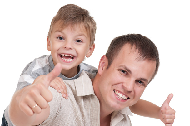Щасливий тато і син
 - Фото, зображення