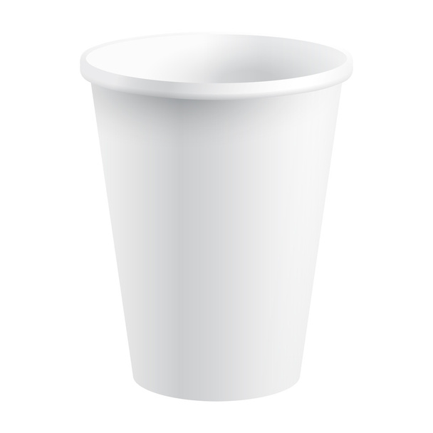 Realistic Isolated Paper Cup, Vector Image - Vektori, kuva