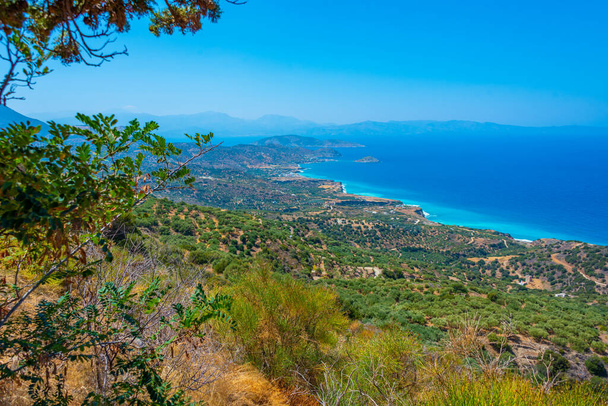 Panorama view of Mirabello bay at Greek island Crete. - Фото, зображення