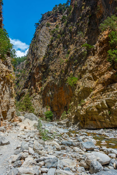 Samaria gorge at Greek island Crete. - Fotoğraf, Görsel