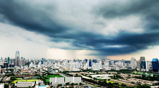 pohled na moderní město bangkok, Thajsko. panoráma města.  - Fotografie, Obrázek