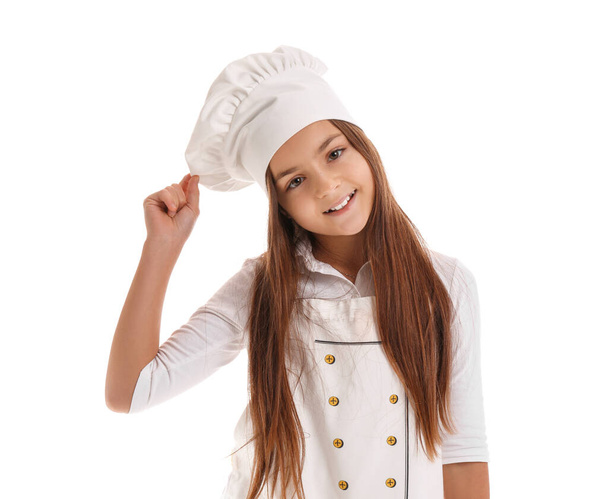 Little baker on white background - Photo, image