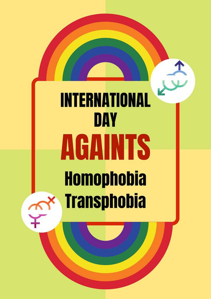 Colorful Simple International Day Against Homophobia & Transphobia Poster - Foto, Imagem