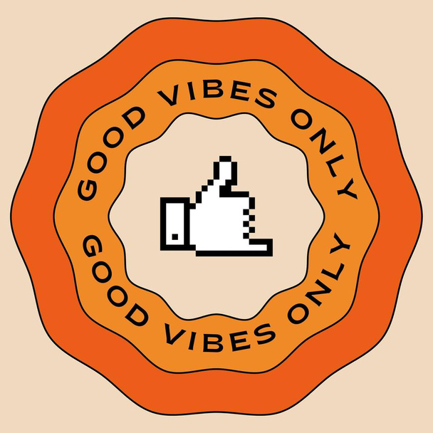 Good Vibes Only Retro Instagram Quote Template - Фото, изображение