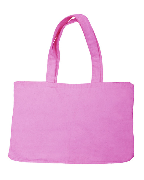 pink cotton bag on white isolated background. - Photo, Image