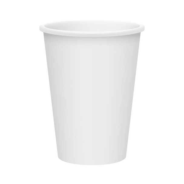 Isolated Realistic  Disposable Paper Cup Vector Illustration - Διάνυσμα, εικόνα