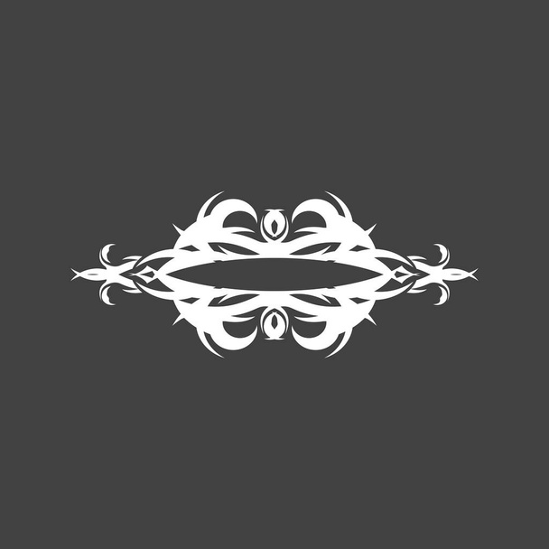 Tribal  Tattoo Abstract With Black Background - Vector, Image