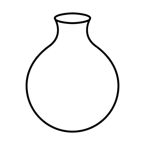 Pot flat vector icon design. Vase black icon.  - Vektor, Bild