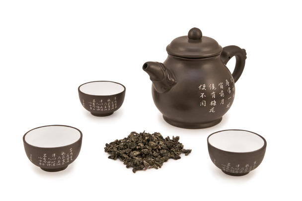 Teapot and cups for tea ceremony - Photo, image