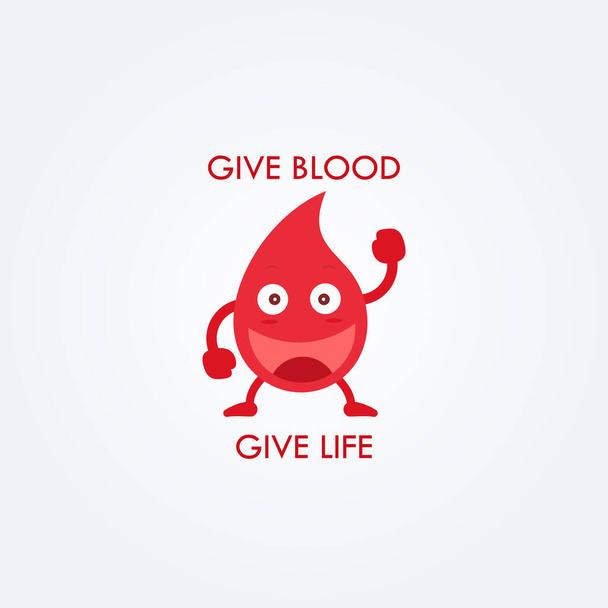 Векторная иллюстрация сдачи крови. День донора крови. Спасти жизнь. Настойка. Кардиология. - Вектор,изображение