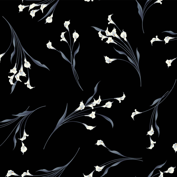 Seamless pattern in beautiful calla lily, - Vector, imagen