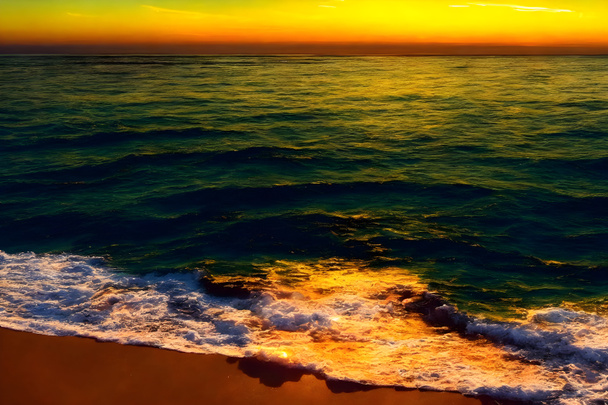 Beau lever de soleil sur la mer - Photo, image