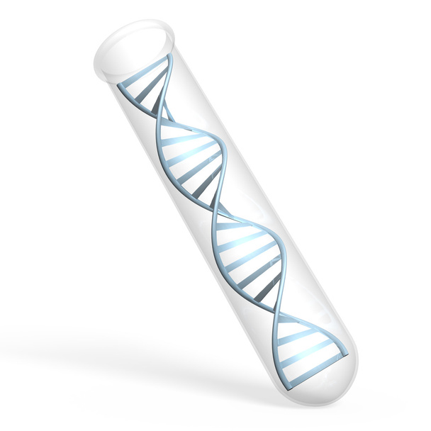 Концепція генетичних досліджень ДНК людини всередині лабораторної пробірки
 - Фото, зображення