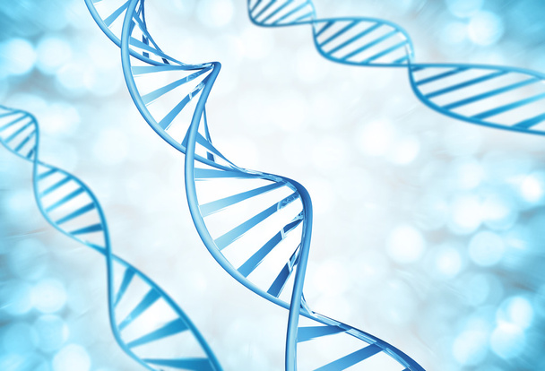 Fios genéticos de moléculas de ADN ampliadas
 - Foto, Imagem