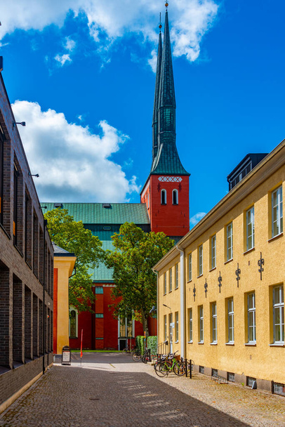 Kilátás a Vaxjo katedrális Svédországban. - Fotó, kép