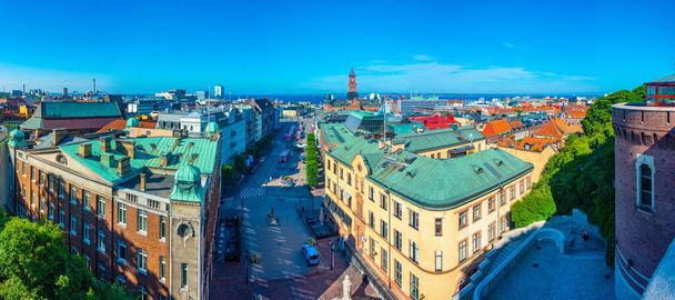 Panorama view of Swedish town Helsingborg. - Zdjęcie, obraz