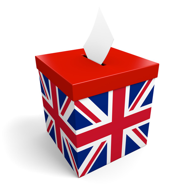 Vereinigtes Königreich Wahlurne zum Sammeln von Wählerstimmen in Großbritannien oder Großbritannien - Foto, Bild