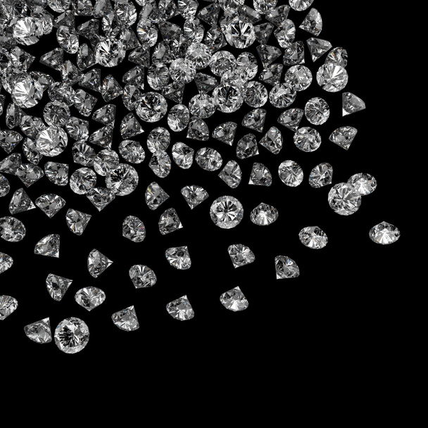 Diamonds 3d in composition as concept  - Photo, Image