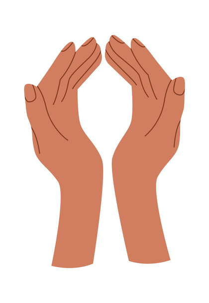 Hands Holding Gesture Vector Illustration - Vektor, kép