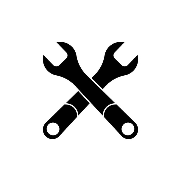 Wkrętak i klucz ilustracja logo na białym - Zdjęcie, obraz
