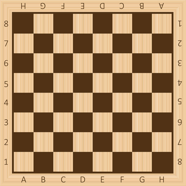 Chess boards on wooden background. checkers or draughts, game with pieces in dark and light brown. Vector illustration. Eps 10. - Vettoriali, immagini