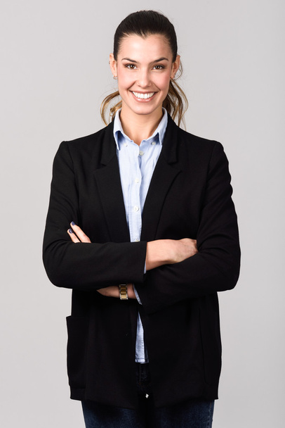 Smiling businesswoman. Studio shot - Fotografie, Obrázek
