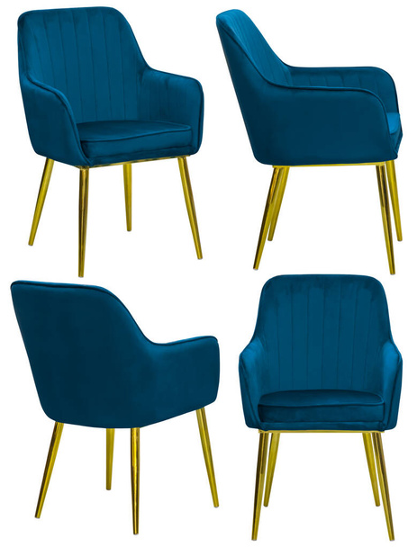 Chair for home or cafe. Interior element. Isolated from the background. From different angles - Foto, Imagem