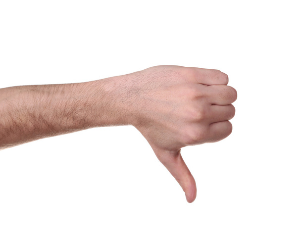 geste de la main isolé sur fond blanc - Photo, image
