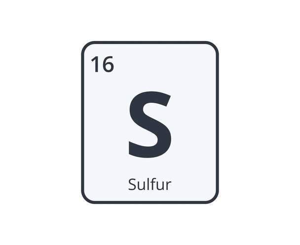 科学設計のための硫黄化学元素グラフィック。ベクターイラスト - ベクター画像