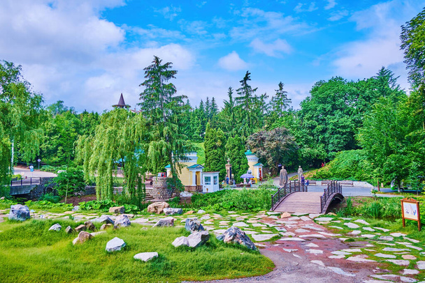 Rocky Little Suíça parte do Parque Sofiyivsky em Uman, Ucrânia - Foto, Imagem