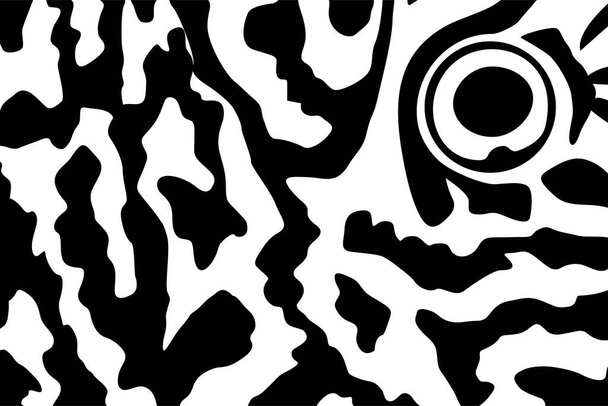 Künstlerische Motive Pattern Inspiriert von Symphysodon oder Discus Fish Skin Pattern, für Dekoration, Verzierung, Hintergrund, Website, Tapete, Mode, Interieur, Einband, Animal Print oder grafisches Gestaltungselement - Vektor, Bild