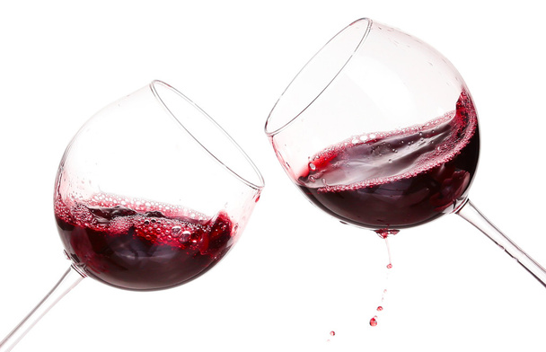 Sada sklenic s červeným vínem - Fotografie, Obrázek