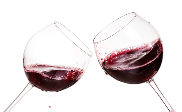 Kırmızı şarap ile gözlük dizi - Fotoğraf, Görsel