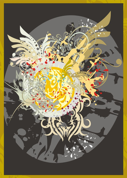 Абстрактний фон з квітковими сплесками
 - Вектор, зображення