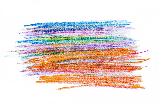 Coloriage en différentes couleurs à partir de crayons. - Photo, image