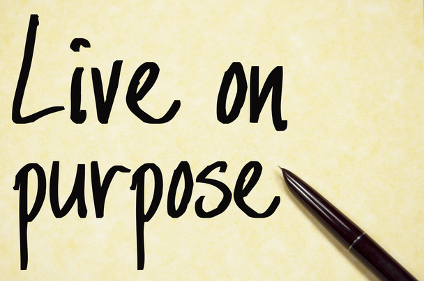 live on purpose text write on paper  - Photo, Image