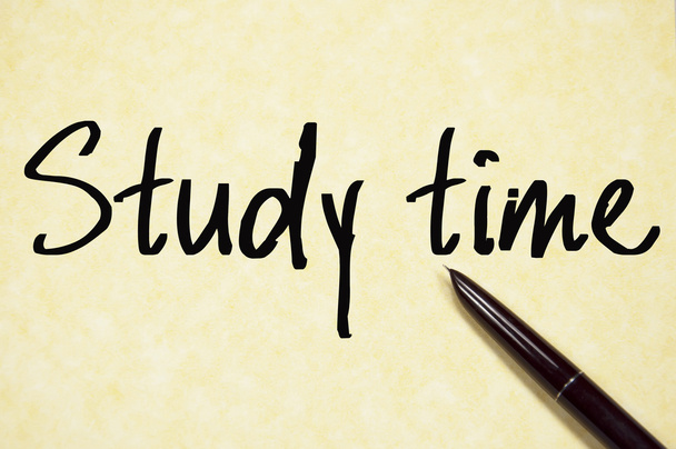 study time text write on paper  - Zdjęcie, obraz