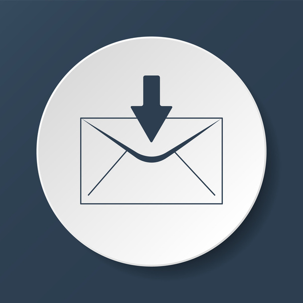 Zarf posta sembolü beyaz arka plan - Vektör, Görsel