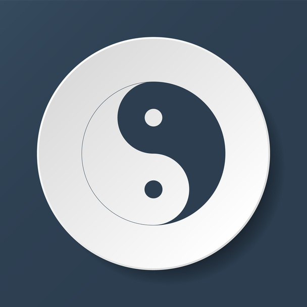 Symbole Yin Yang - Illustration vectorielle en noir et blanc
. - Vecteur, image