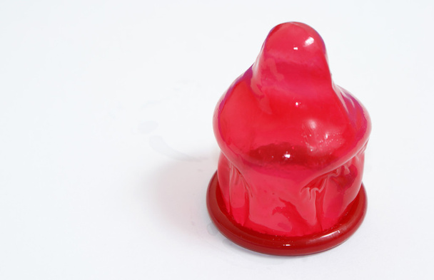 Red condom - Fotoğraf, Görsel