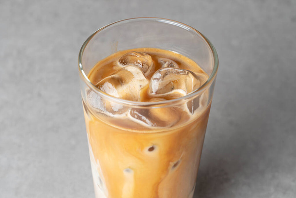 koreański styl jedzenie kawiarnia latte mrożona kawa - Zdjęcie, obraz