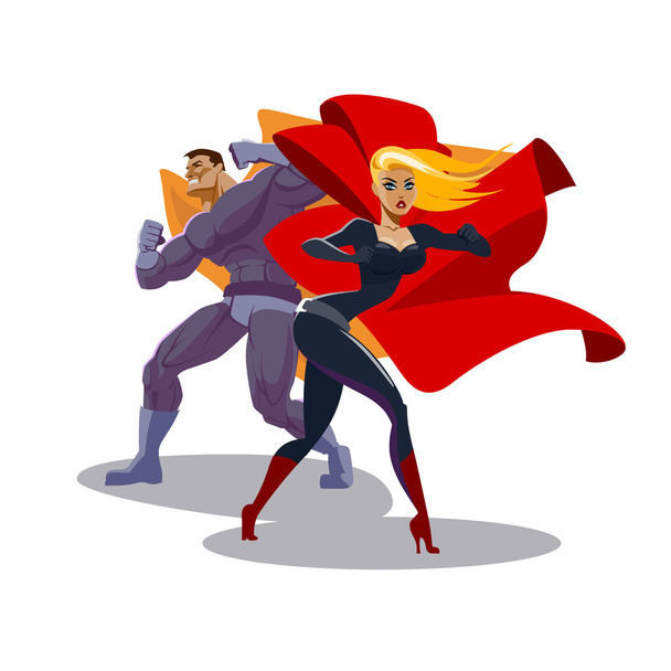 Equipa de super-heróis
 - Vetor, Imagem