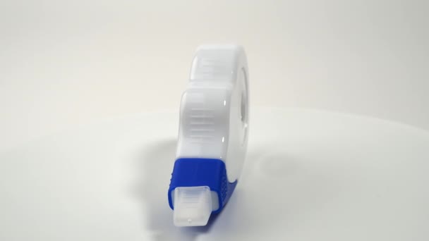Correction tape on a white background. Correction roller. close-up. - Footage, Video