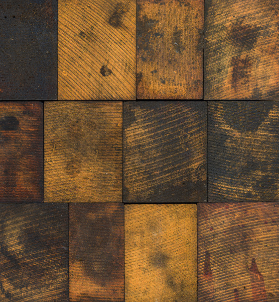 Stained Wooden Printing Blocks - Photo, Image