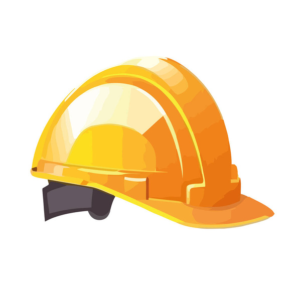 Bauindustrie gelben Helm Sicherheitssymbol isoliert - Vektor, Bild