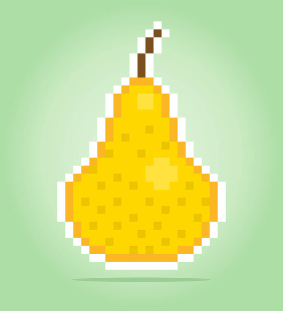Pixel Art Orange Icon. 32x32 Pixels. Vector Illustration On A