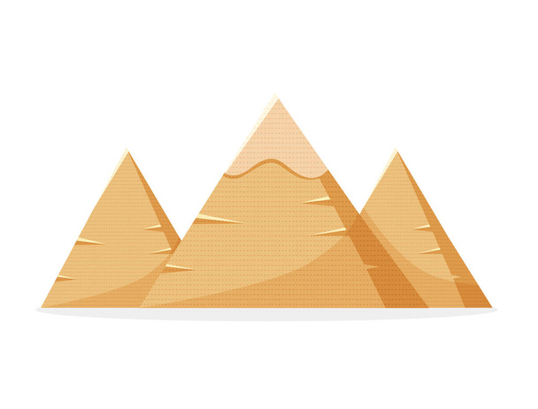 Egyptian pyramids. old architecture ancient buildings - Vector, imagen