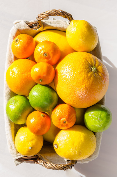 citrus fruits in basket - Photo, Image