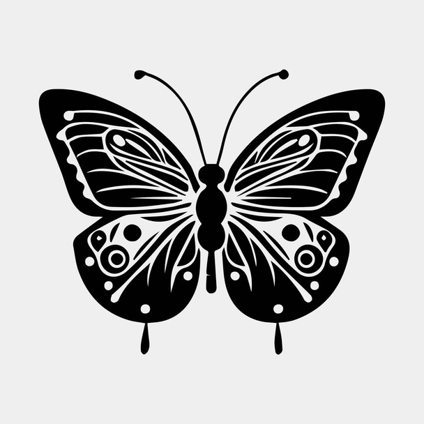Big butterfly symbol icon. Simple illustration of big butterfly vector icon for web - Wektor, obraz