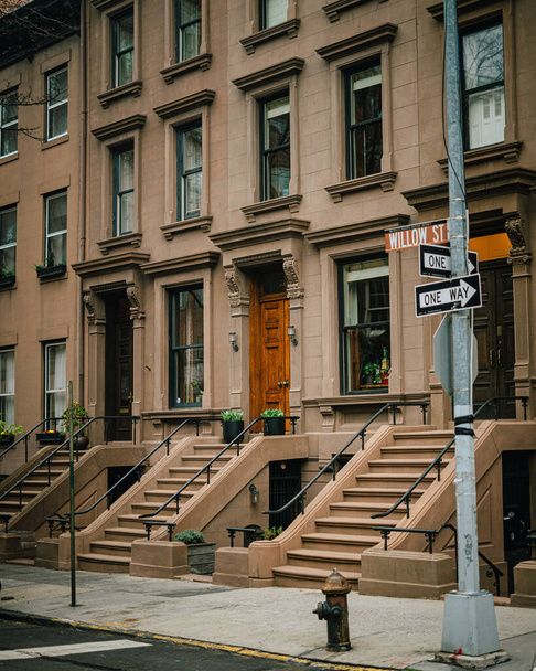 Házak Brooklyn Heights, Brooklyn, New York - Fotó, kép